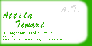attila timari business card