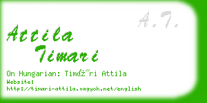 attila timari business card